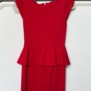Alice + Olivia Elegant Red Peplum Dress